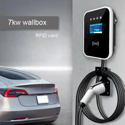 China Because EVSE Manufacturer AC EV Charger 7kw Type - 2 Wallbox EV Charger Station For Electric Car Vehicle Because-EV32P for sale