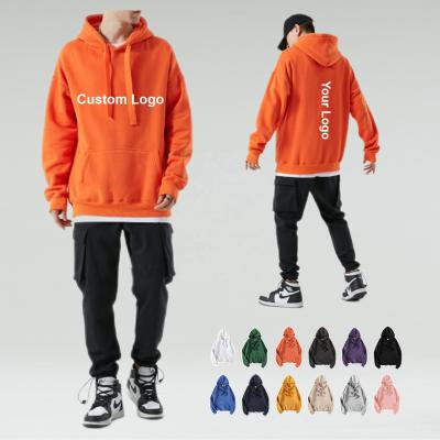 China Breathable High Quality Custom Blank Unisex Sweatshirts Cotton Polyester Hoodie Streetwear Pullover Plain Men's Hoodies for sale