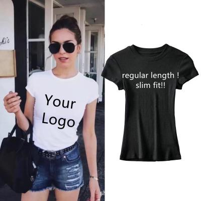 China 2022 Breathable Tight Short Sleeve Women T-shirt Cotton Rib Thread Solid Color Fitness Wear T-shirts Slim Top for sale