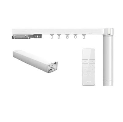 China Minimalist Heavy Duty Ceiling Mounted Silent Motorized Electric Curtain Track With Motor for sale