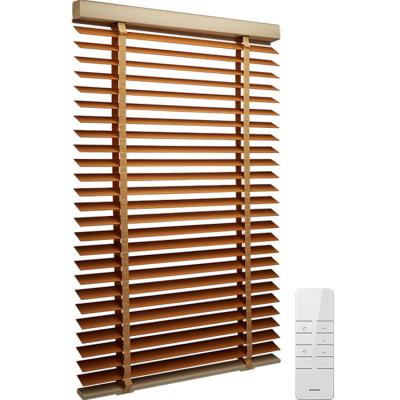 China 50mm waterproof high quality basswood ladder wooden venetian strip blinds for window for sale