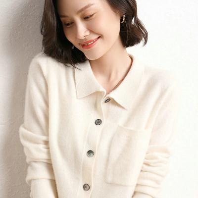 China 2021 New Ladies Cashmere Wool Merino Wool Comfortable Anti-pilling Sweater Cardigan for sale