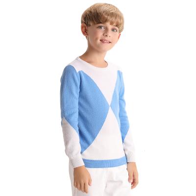 China Fashion Anti-Shrink Winter Quilting Round Neck Cashmere Sweater For Kids for sale