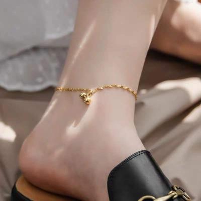 China FASHIONABLE Custom Stainless Steel Foot Jewelry High Quality Korean Simple Gold Plated Anklets Women Anklets for sale