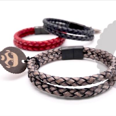 China Hot Selling FASHIONABLE Custom Charm Couples Bracelet Custom Made Friendship Adjustable Woven Bracelets for sale