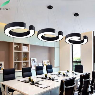 China Hotel Hotel Led Half Ring Lighting Circular Chandelier C Shape Pendant Light For Hotel for sale