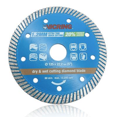 China Ceramic VICRING 125mm Hot Press Turbo Blade Diamond Saw Blade for sale