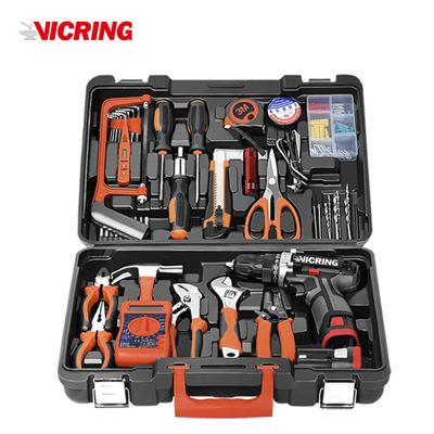 China VICRING 102pcs Tools Machine Tool Repair Set Electric Drill Power Tool Box Cordless Drill Combo Sets for sale