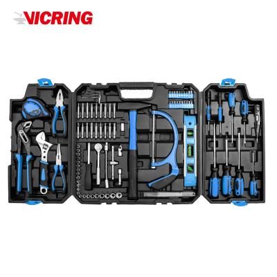 China VICRING 83 Pcs Home Use Tool Kits With Plastic Box Hand Mechanic Power Tools Combo Sets Household Tool Kits for sale