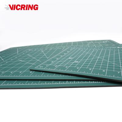 China PVC VICRING Art Custom, A4, A3, A2, Green PVC Cutting Mat Double Sided 5 Ply Craft Cutting Board for Crafts Sewing Hobby for sale