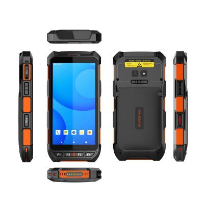 China Handheld Computer 5.5 Inch Android 10 Industrial Rugged Wireless Handheld Mobile Computer PDA Device Rfid Reader Pda IP68 Data Collector for sale