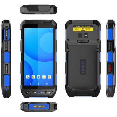 China 5.5 Inch Rfid Android 10 Pda Wireless Terminal Android UHF Handheld Computer Pda Rugged Waterproof RFID Rugged Smartphone Data Collector for sale