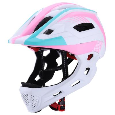 China Insect Net Helmet Kids Full Face Helmet PC+EPS Outdoor Recycling Protective Safety Helmet With Chin Pad for sale