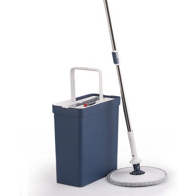 China New Sustainable Microfiber Rotation Round Wet And Dry 360 Hand Free Flat Cleaning Mop With Bucket for sale