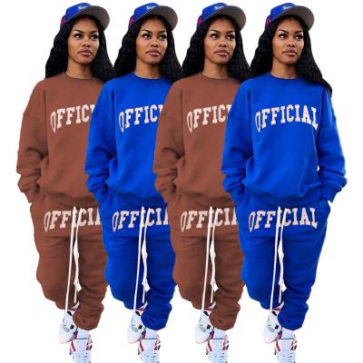 China Hot Selling Custom PSWTS2002 Breathable Plus Size Long Sleeves Pullover Hoodie Jogging Set Tracksuit Sweatsuit for sale