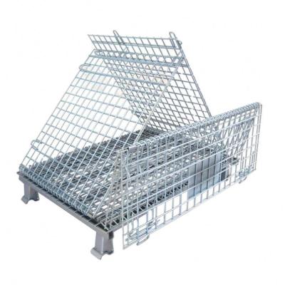 China Logistics Transportation China Roll Welded Accessories Stackable Wire Storage Collapsible Steel Stacking Metal Wire Container for sale