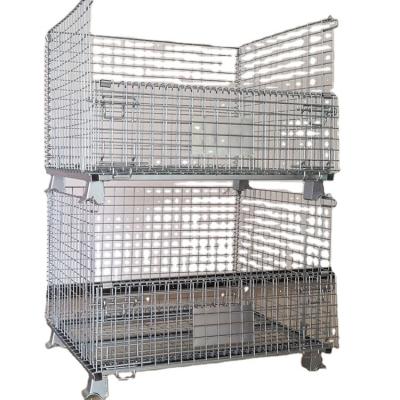 China Logistics transport storge equipment metal storage rolling cage for sale