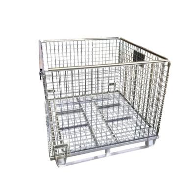 China Heavy Duty Collapsible Stackable Logistics Transport Metal Shipping Boxes for sale