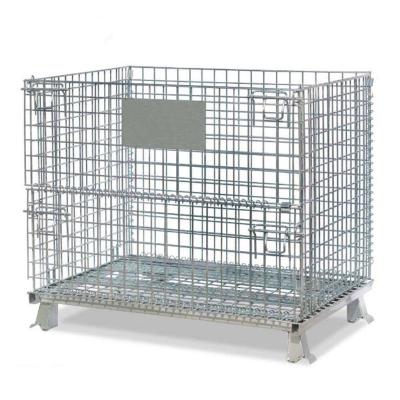 China Logistics Transport Round Mesh Box Cargo Logistics Container Super Quality Wire Roll Metal Containers And Storage Warehouse Equipment With Casters for sale