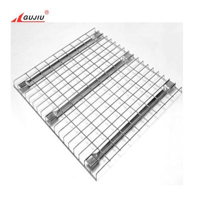 China Corrosion Protection Mesh Powder Coated Steel Industry Shelf Metal Step Beam Durable Flare Wire Deck Dividers Flat Flush Pallet Rack Fit Decking for sale