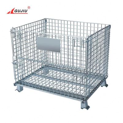 China Large Viable Industrial Storage Mesh Metal Wire Storage Collapsible Bulk Baskets for sale