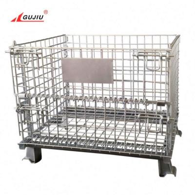 China Logistics Transport Mesh Transport Boxes Nestainer Argo Roll Container Storage Metal Detachable Galvanized Steel Industrial Containers for sale