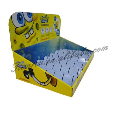 China Custom Tabletop Plastic Corrugated Display Stands, Custom Free Standing Advertising Board for sale