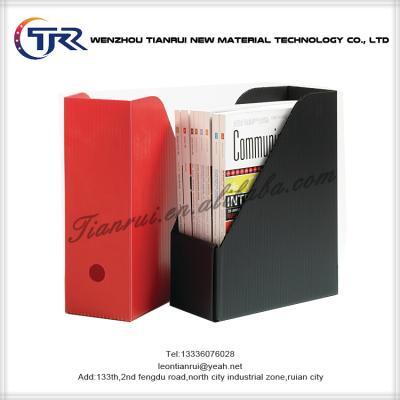 China Practical pp hard custom design cover file, plastic file box, a4 size file boxes for sale