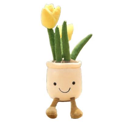 China Realistic Home Decorative Gift Stuffed Plant Tulip Toy For Office Soft Gift Decoration for sale