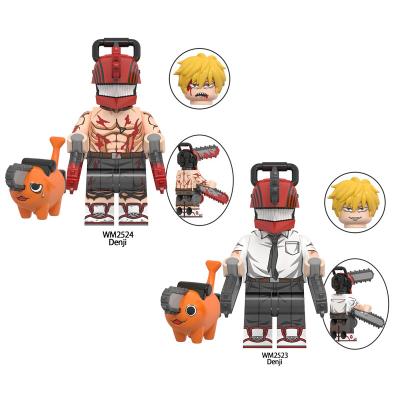 China The Devil Mini Building Blocks Action Figure Toy Anime Chainsaw Man Denji Pochita Cartoon For Kids Play WM2524 WM2523 for sale