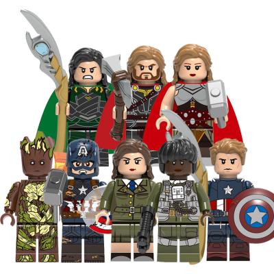 China X0273 cartoon building block toy Peggy Carter Jane Foster Thor Bricks Children Toys Loki Monica Steve Mini Heroes Building Blocks Figures for sale