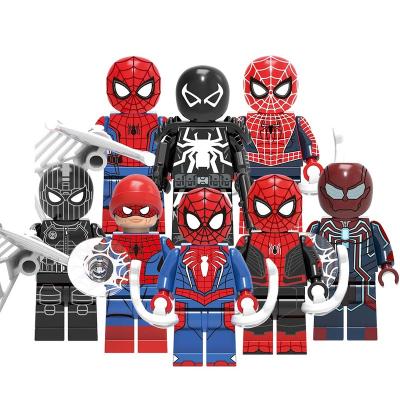 China New Cartoon Toy X0280 Superhero Mini Man Action Figures Into The Spider-Verse Agent Venom Gwen Action Figures Building Blocks Toys For Children for sale