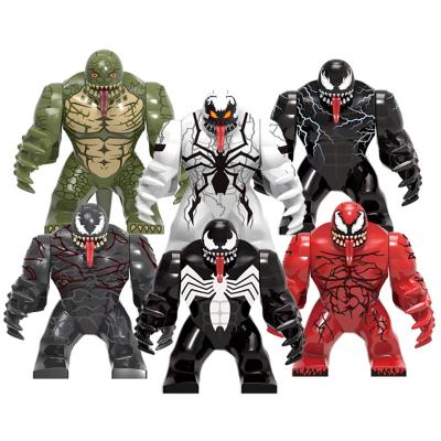 China Cartoon The Great Suze Spider Venom Carnage Man Riot Action Figures Toy 7cm Super Heroes Building Block Toys Model for sale