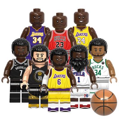 China Super Cartoon Toy New Mini Sports Star Durant Basketball Stars Harden Figures Toys Building Blocks G0107 for sale