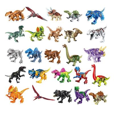 China Toy Dinosaurs Rex Pterosaurs Triceratops Jurassic Park Tyrannosaurs Figures Building Blocks Cartoon Carnotaurus T-Rex For Kids Block Toys for sale