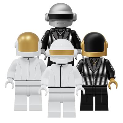 China DIY TOY Daft Punk French Band Singers Electronic Music Mini Action Figures Building Blocks Children Toys Educational Gift KT1063 for sale