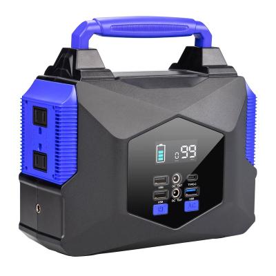 China Type C Portable Solar Power Generator 150W Lithium Battery Portable Power Station for camping for sale