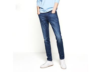 China Soft Midweight Tailored Mens Pants Long Slim Fit Jeans Wash Finish In Blue for sale