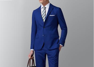 China Two Button Mens 2 Piece Suit , Formal  Royal Blue Prom Suits Single Breasted for sale