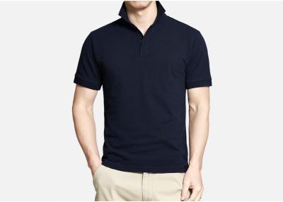 China Soft Fitted Mens Short Sleeve Polo Shirts Couple Solid Color Lapel Fresh Fabrics for sale