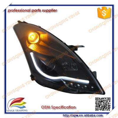 China Led Head Light For Suzuki Swift 2005-Up Led Strip For Suzuki Swift 2005-Up Auto Led Black Headlights for sale