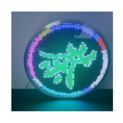 China Good Price Customized High Quality Outdoor Led Circle Logo Display Round Shape Logo Sign Sign Display P4.68 for sale