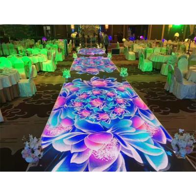 China Indoor Indoor P4.81/P6.25/P8.928 Rental LED Dance Floor Interactive Display With Touch To Wedding, for sale