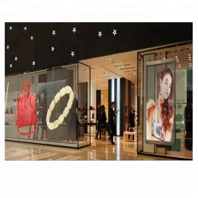 China Indoor Transparent Led Display Showcase Store / Transparent Advertising Sign for sale