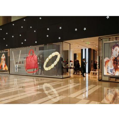 China P3.9-7.8 transparent led display screen for indoor retail store display 500x125mm for sale