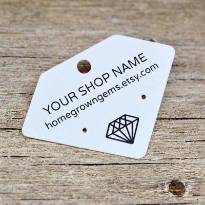 China Eco-Friendly Gemstone Diamond Shape Earring Cards Customized with Logo Jewelry Display Packaging for sale