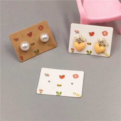 China Eco-Friendly Custom Multi Color Cute Student Earring Hang Tags Card Jewelry Display Paper Wrapping Cards for sale