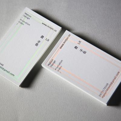 China Business Card Customized Printing White Cardboard Fluorescence Logo Business Card for sale