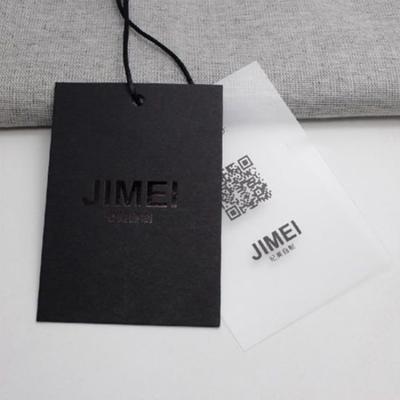 China Custom Special Paper Labels Design Recyled Hang Tags With Large Printing for sale