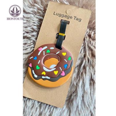 China Promotion Gifts Meme Tag Letter Holiday Accessories Donut/Flamingo/Pineapple/Airplane Fun Luggage Tags for sale